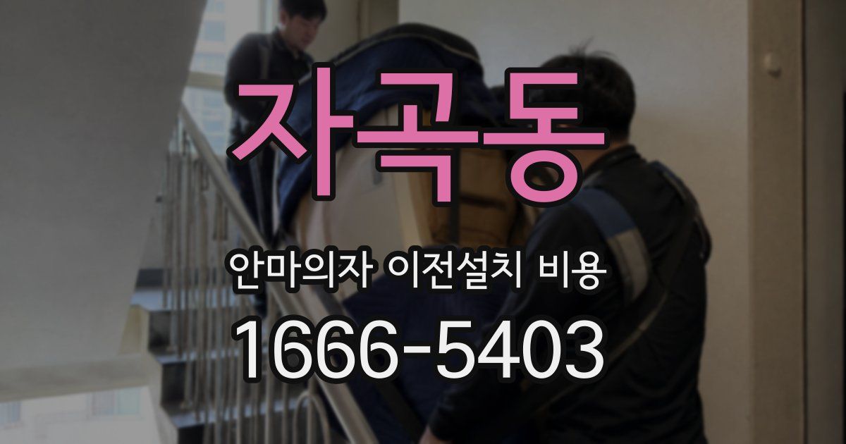 자곡동 안마의자 이전설치 비용