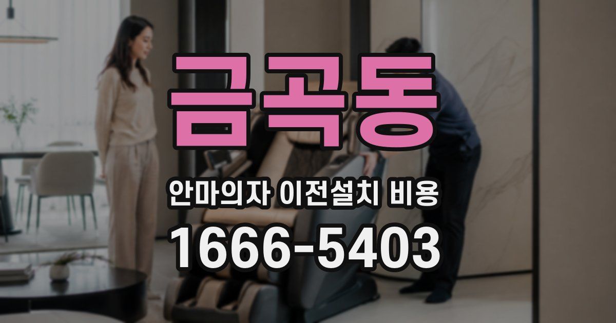 금곡동 안마의자 이전설치 비용