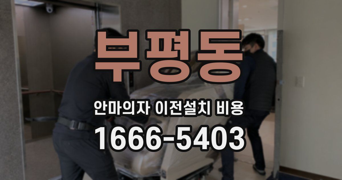 부평동 안마의자 이전설치 비용