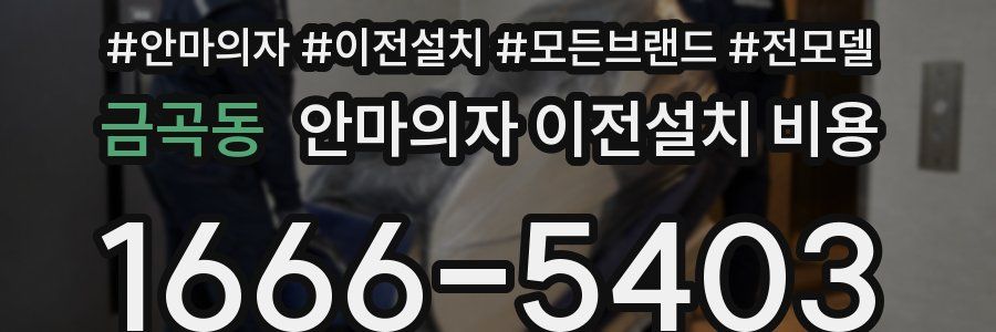 금곡동 안마의자 이전설치 비용