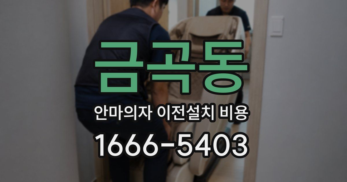 금곡동 안마의자 이전설치 비용