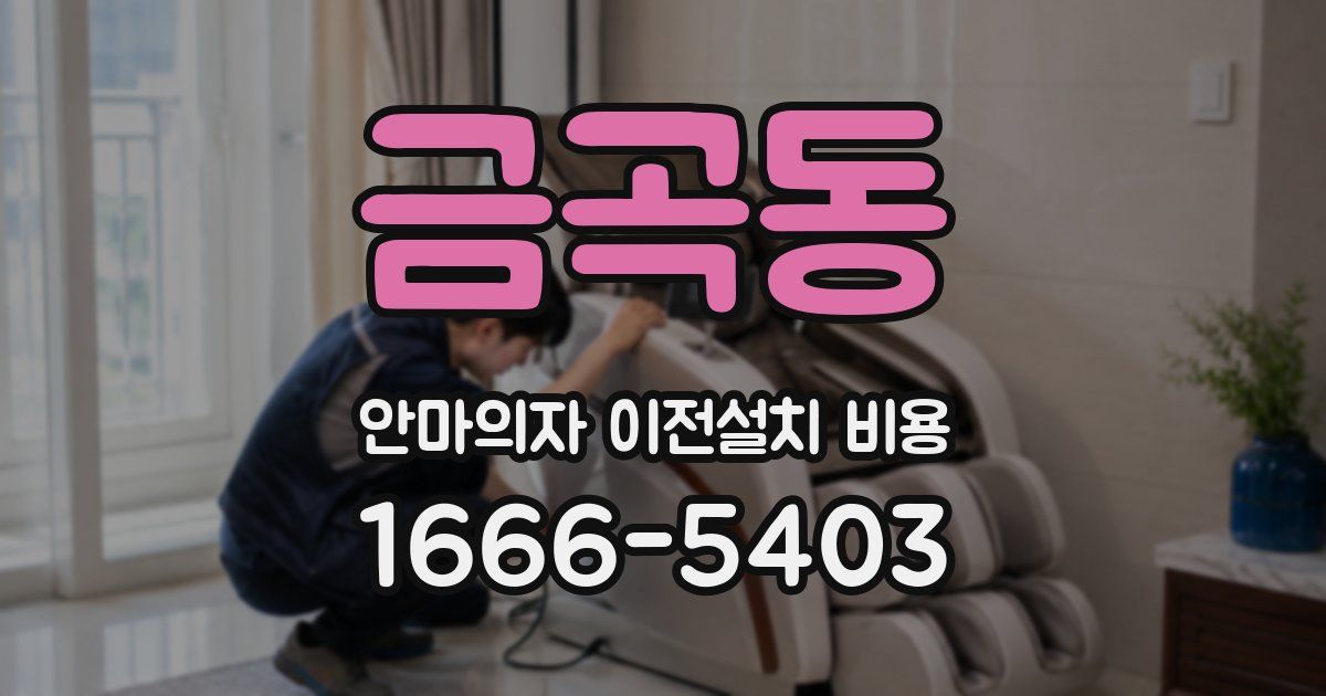 금곡동 안마의자 이전설치 비용