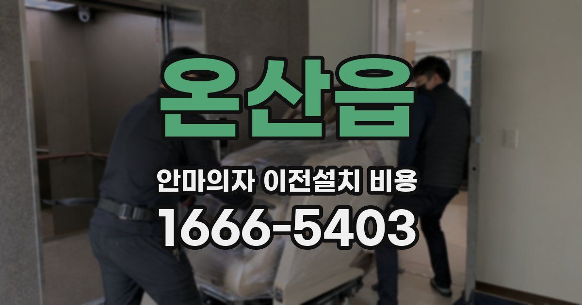 온산읍 안마의자 이전설치 비용