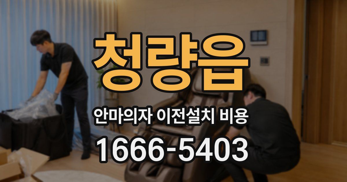 청량읍 안마의자 이전설치 비용