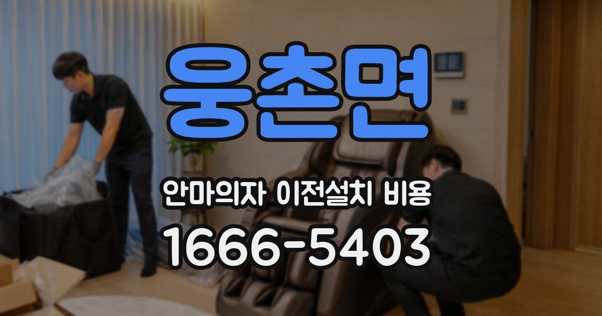 웅촌면 안마의자 이전설치 비용