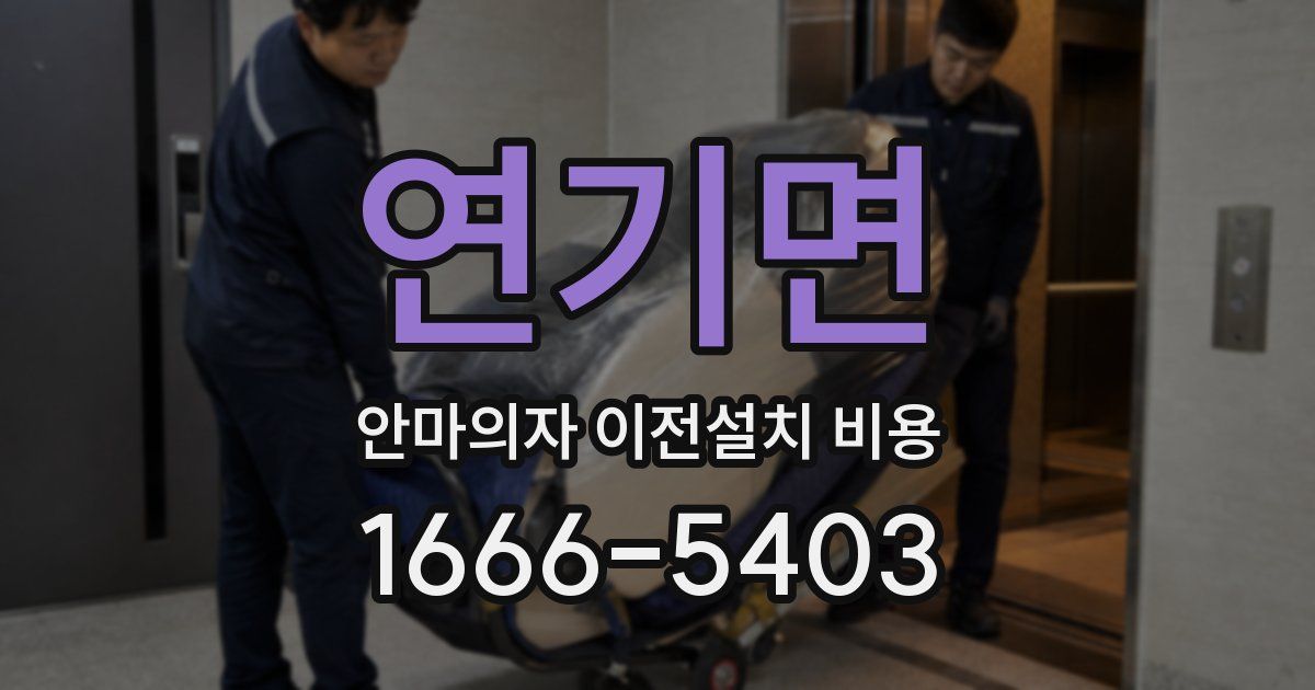 연기면 안마의자 이전설치 비용