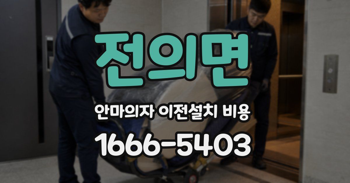 전의면 안마의자 이전설치 비용