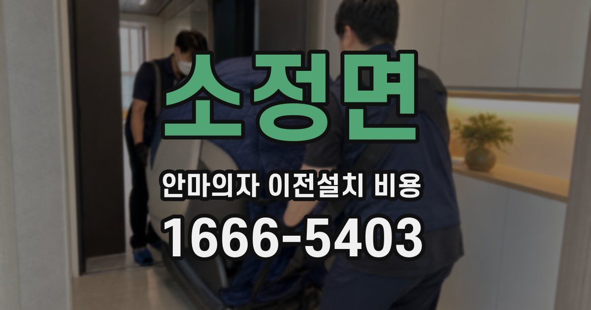 소정면 안마의자 이전설치 비용