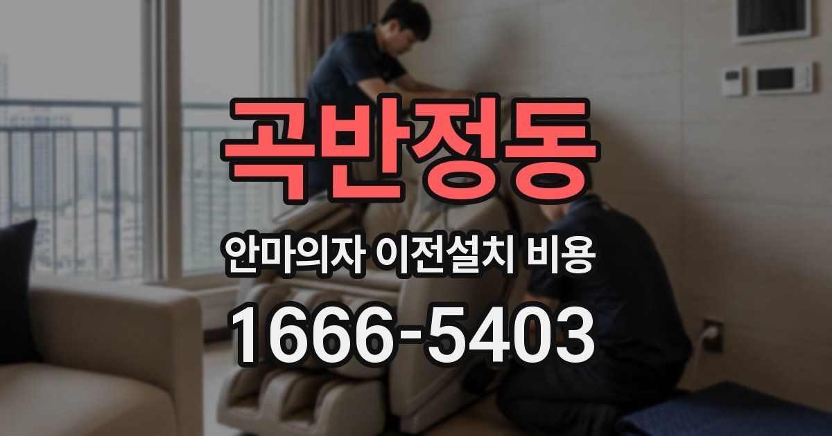 곡반정동 안마의자 이전설치 비용