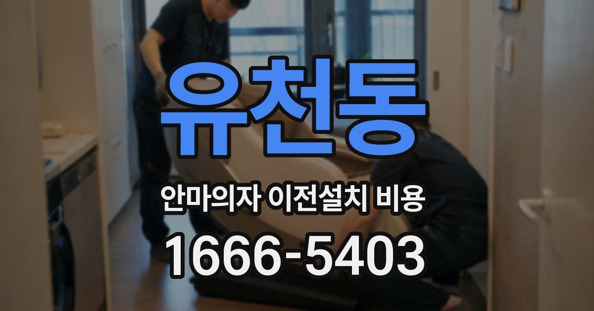 유천동 안마의자 이전설치 비용
