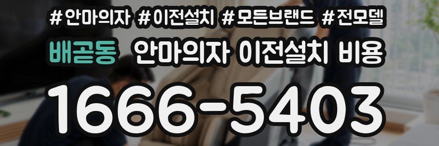 배곧동 안마의자 이전설치 비용