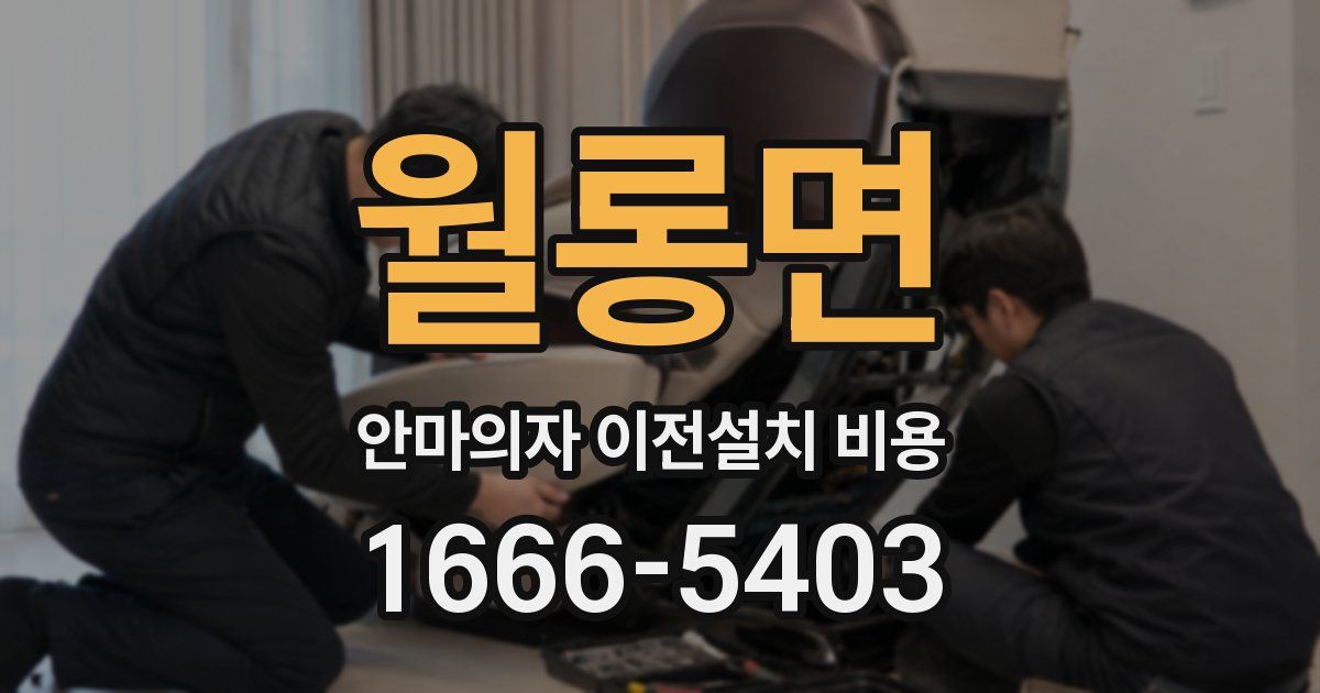 월롱면 안마의자 이전설치 비용