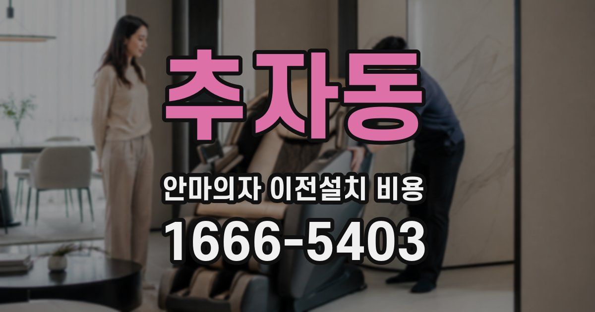 추자동 안마의자 이전설치 비용