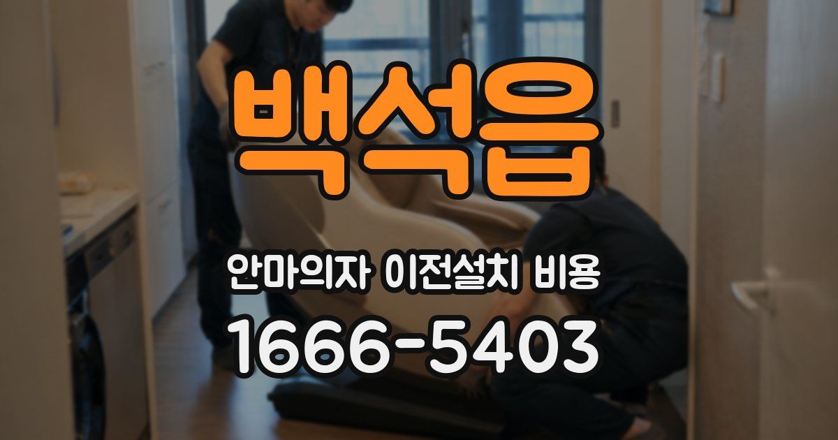 백석읍 안마의자 이전설치 비용