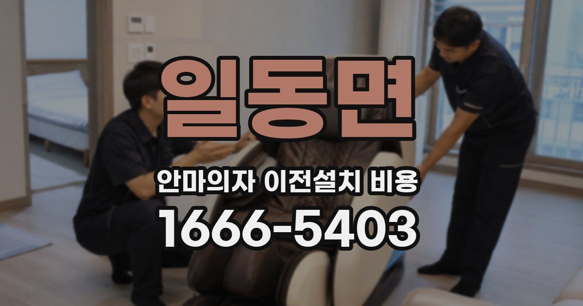 일동면 안마의자 이전설치 비용