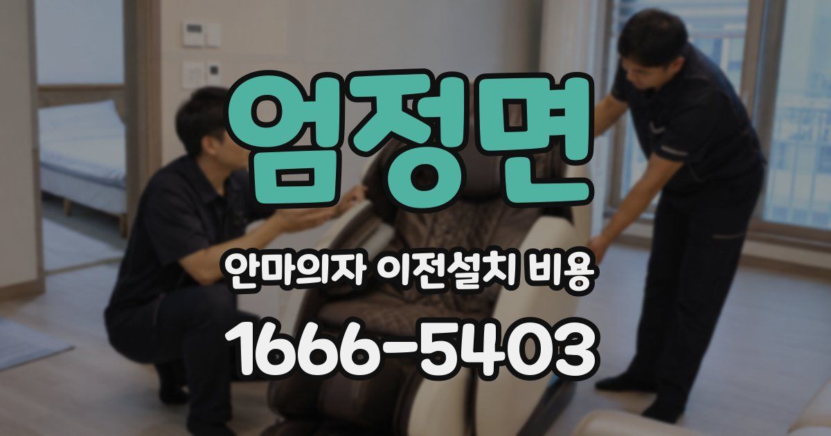 엄정면 안마의자 이전설치 비용
