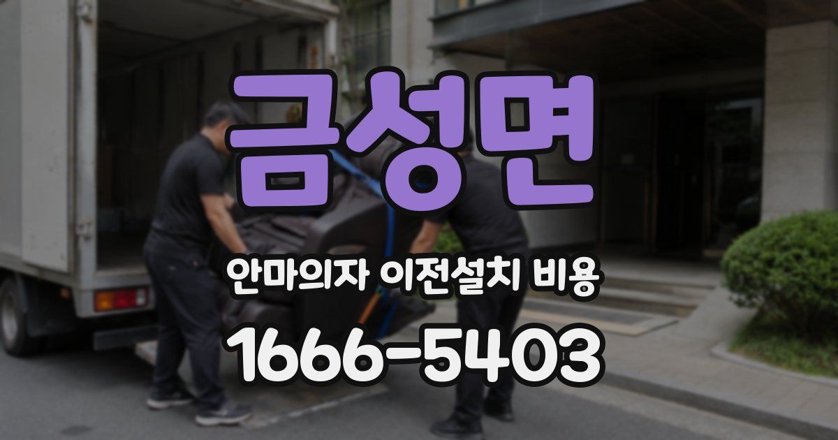 금성면 안마의자 이전설치 비용