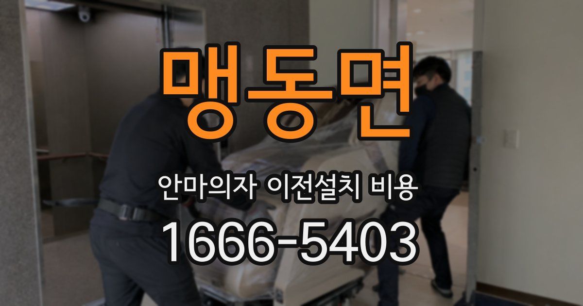 맹동면 안마의자 이전설치 비용