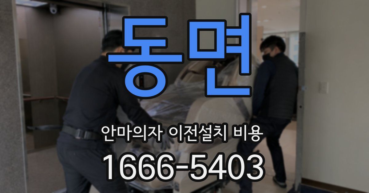 동면 안마의자 이전설치 비용