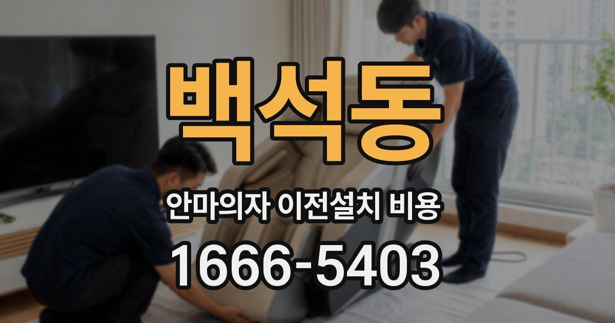 백석동 안마의자 이전설치 비용