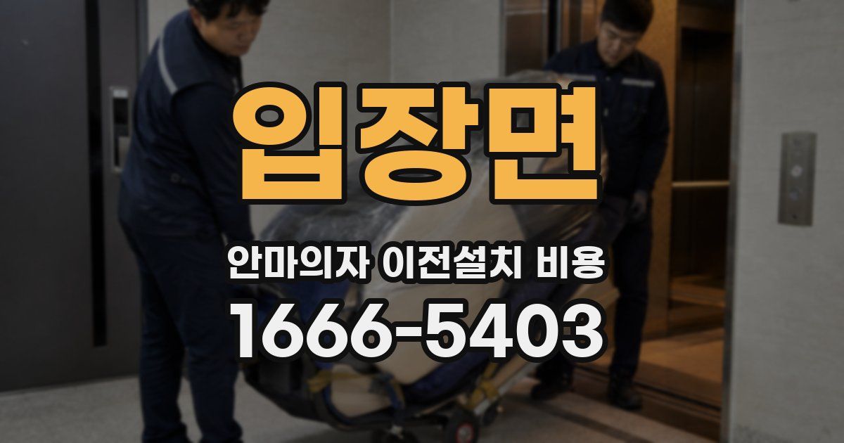 입장면 안마의자 이전설치 비용