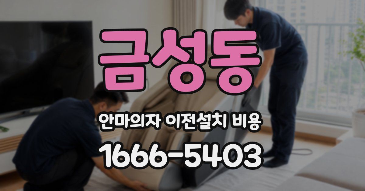 금성동 안마의자 이전설치 비용