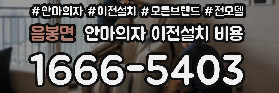 음봉면 안마의자 이전설치 비용