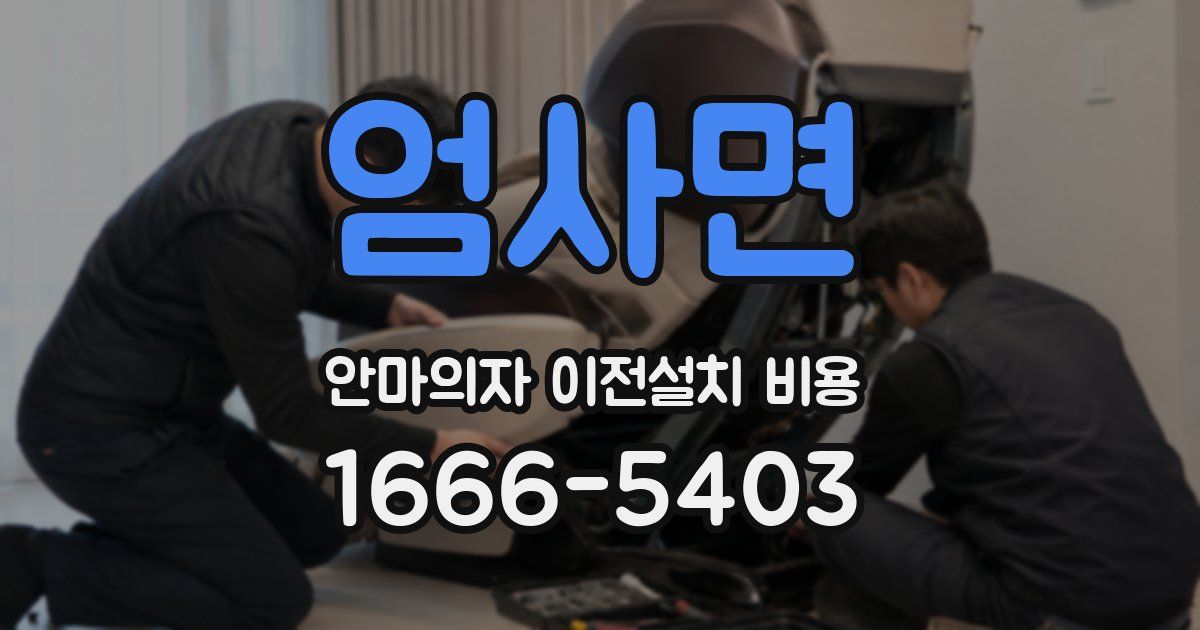 엄사면 안마의자 이전설치 비용