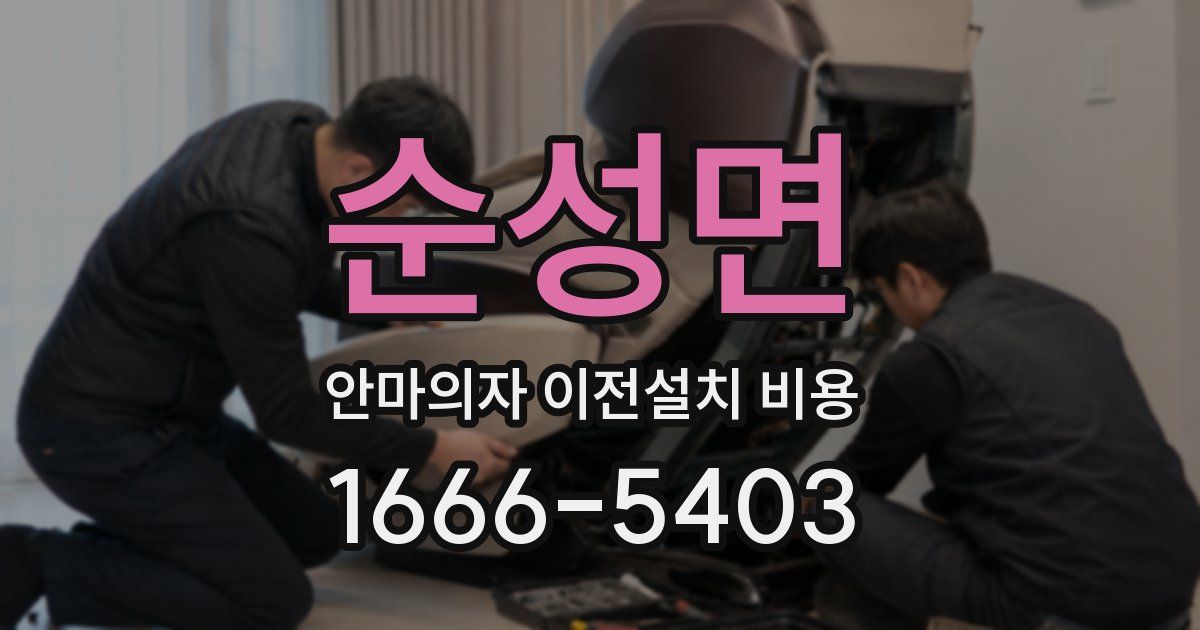 순성면 안마의자 이전설치 비용