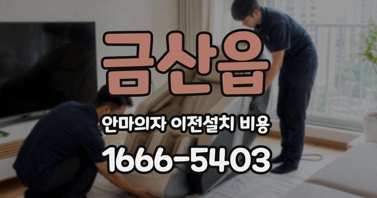 금산읍 안마의자 이전설치 비용
