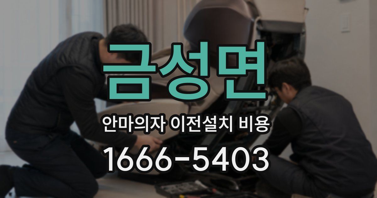 금성면 안마의자 이전설치 비용
