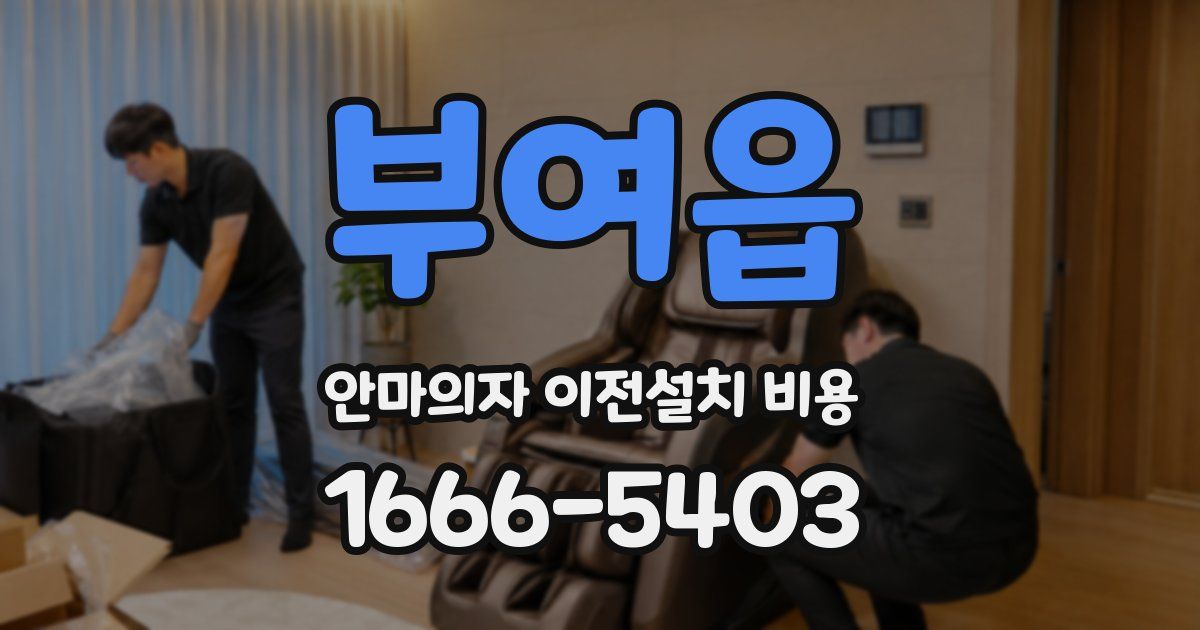 부여읍 안마의자 이전설치 비용