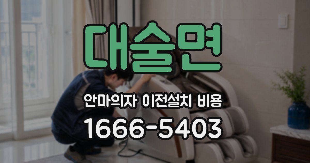 대술면 안마의자 이전설치 비용