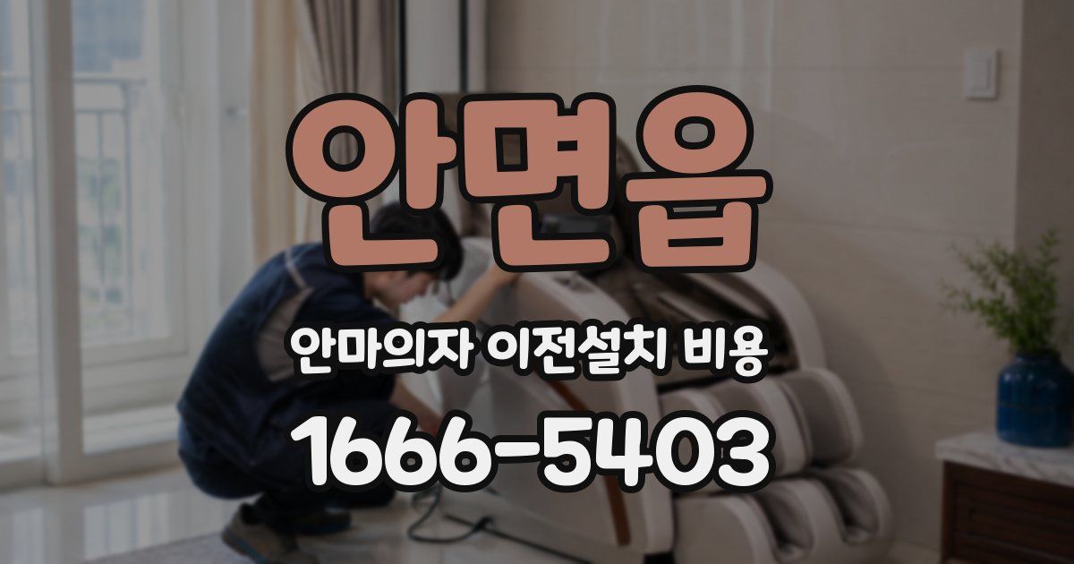 안면읍 안마의자 이전설치 비용