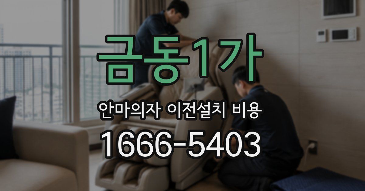 금동1가 안마의자 이전설치 비용
