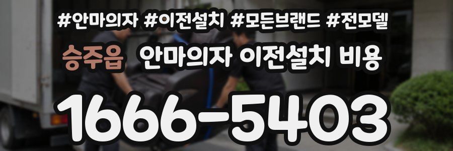 승주읍 안마의자 이전설치 비용