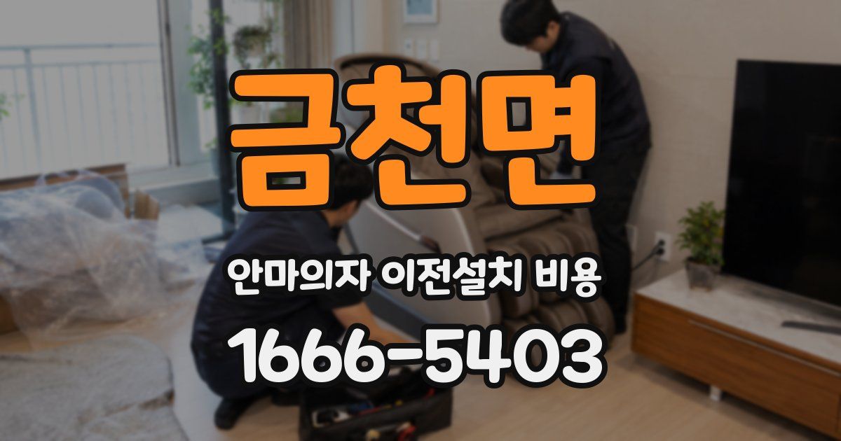 금천면 안마의자 이전설치 비용