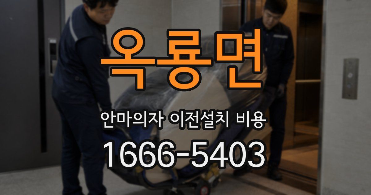 옥룡면 안마의자 이전설치 비용