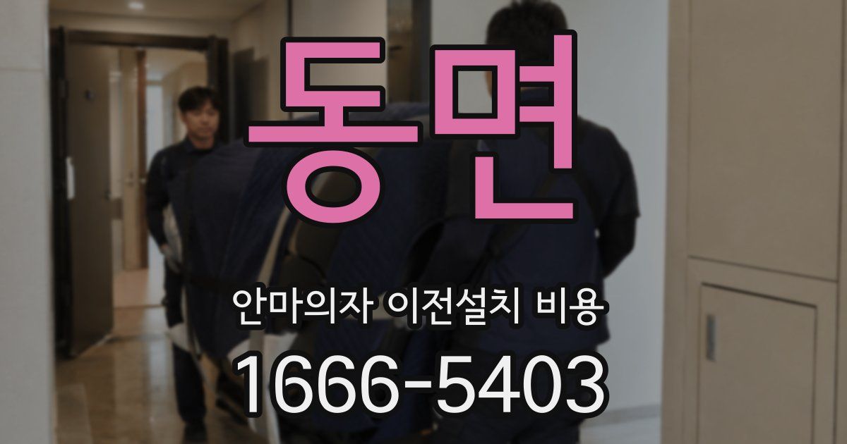 동면 안마의자 이전설치 비용