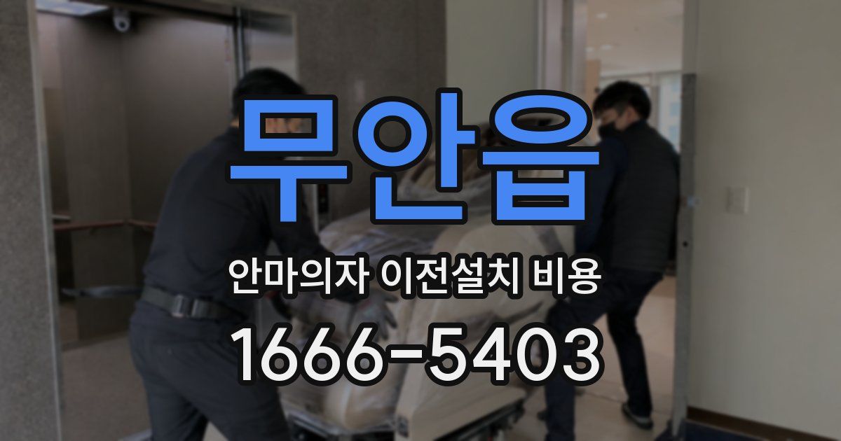 무안읍 안마의자 이전설치 비용