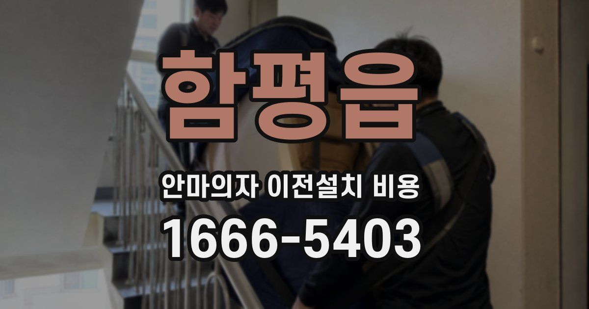 함평읍 안마의자 이전설치 비용