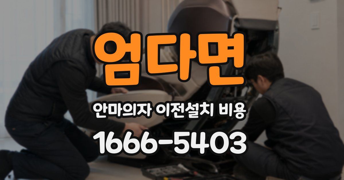 엄다면 안마의자 이전설치 비용