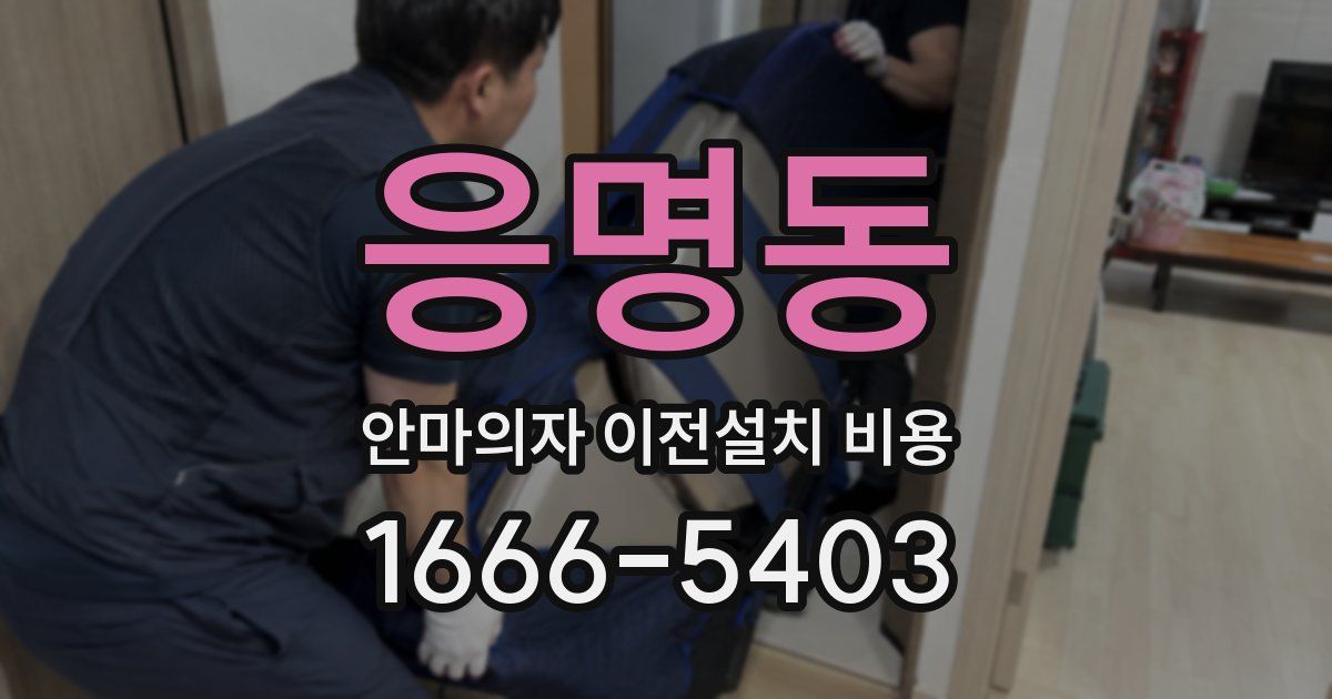 응명동 안마의자 이전설치 비용