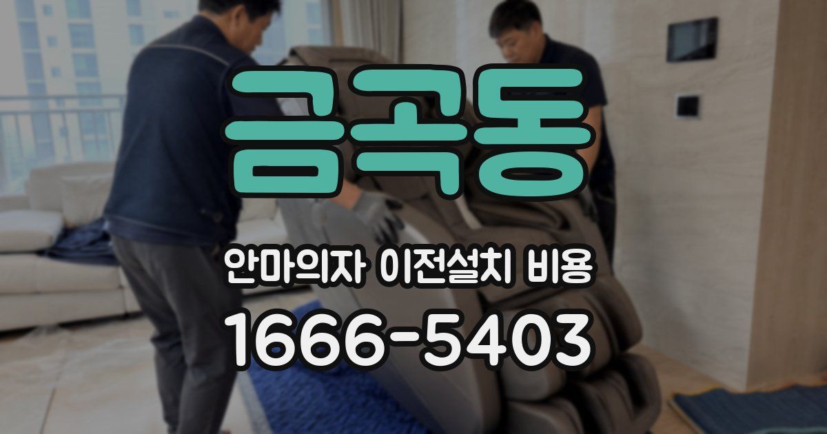 금곡동 안마의자 이전설치 비용
