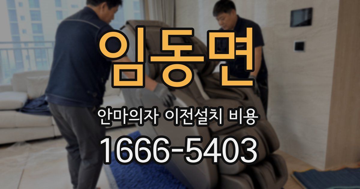 임동면 안마의자 이전설치 비용