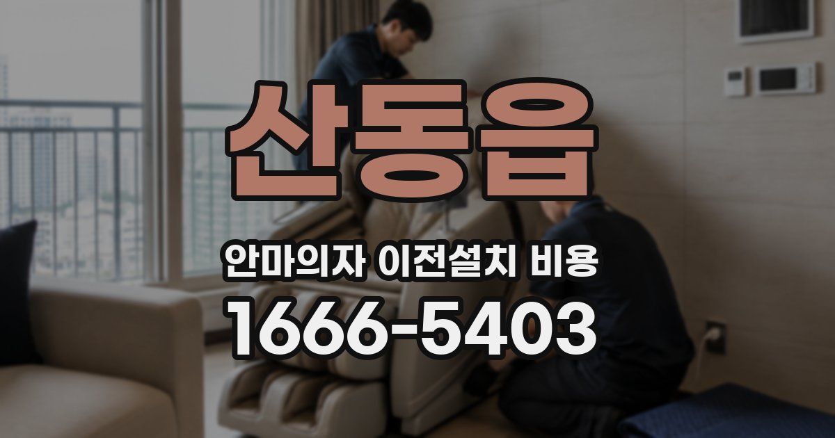 산동읍 안마의자 이전설치 비용