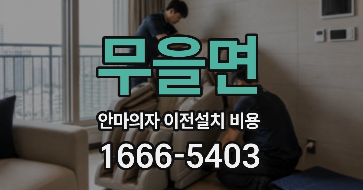 무을면 안마의자 이전설치 비용