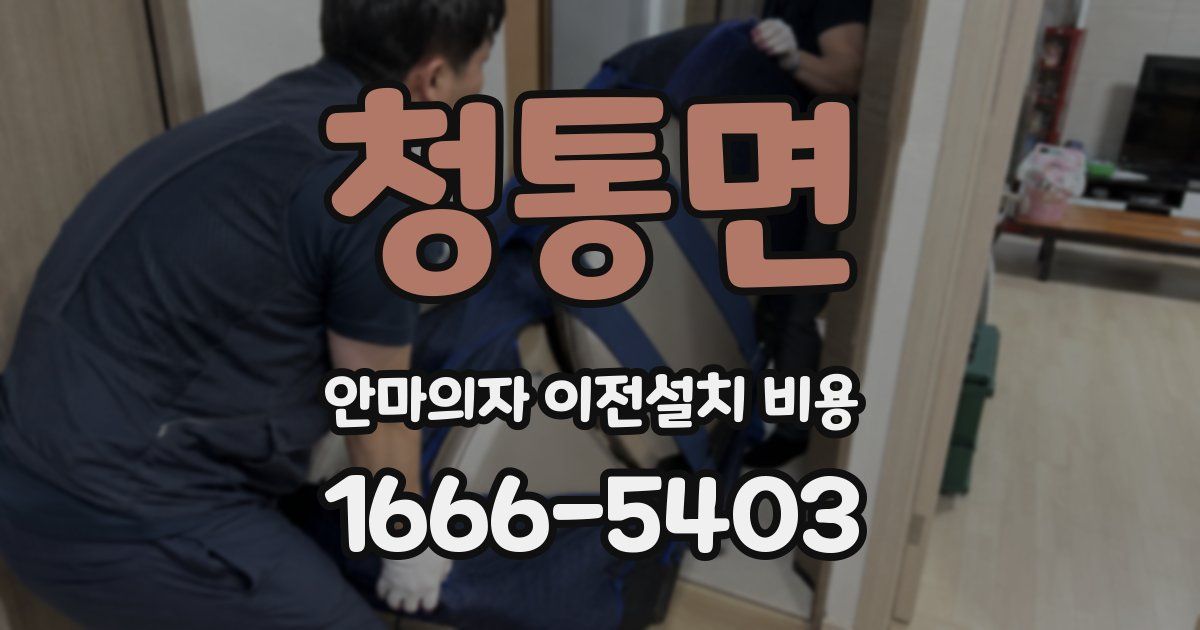 청통면 안마의자 이전설치 비용