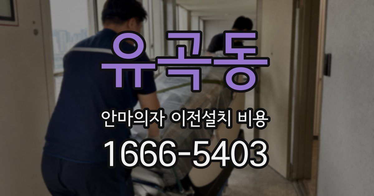 유곡동 안마의자 이전설치 비용