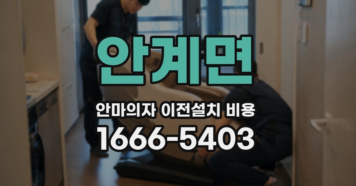 안계면 안마의자 이전설치 비용